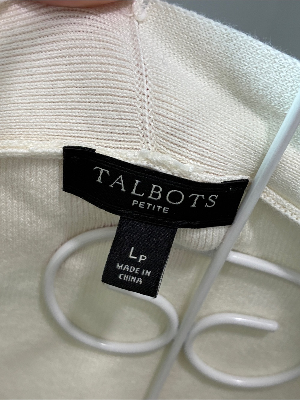 Talbots Cream V-Neck Layered-Style Blouse - Picture 3 of 6